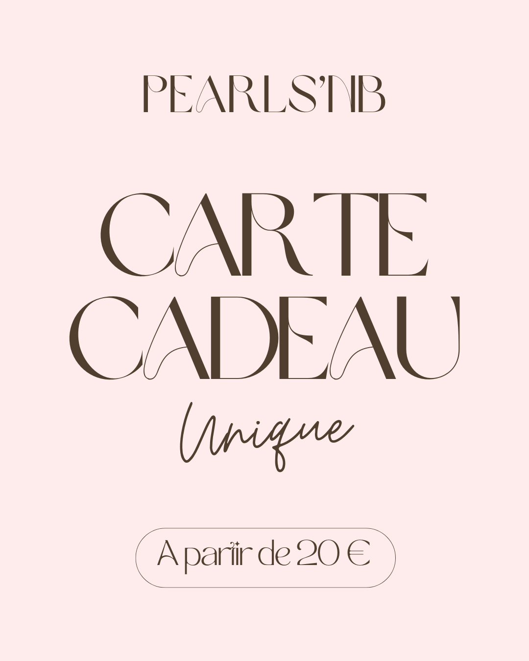 Carte cadeau Pearls'NB